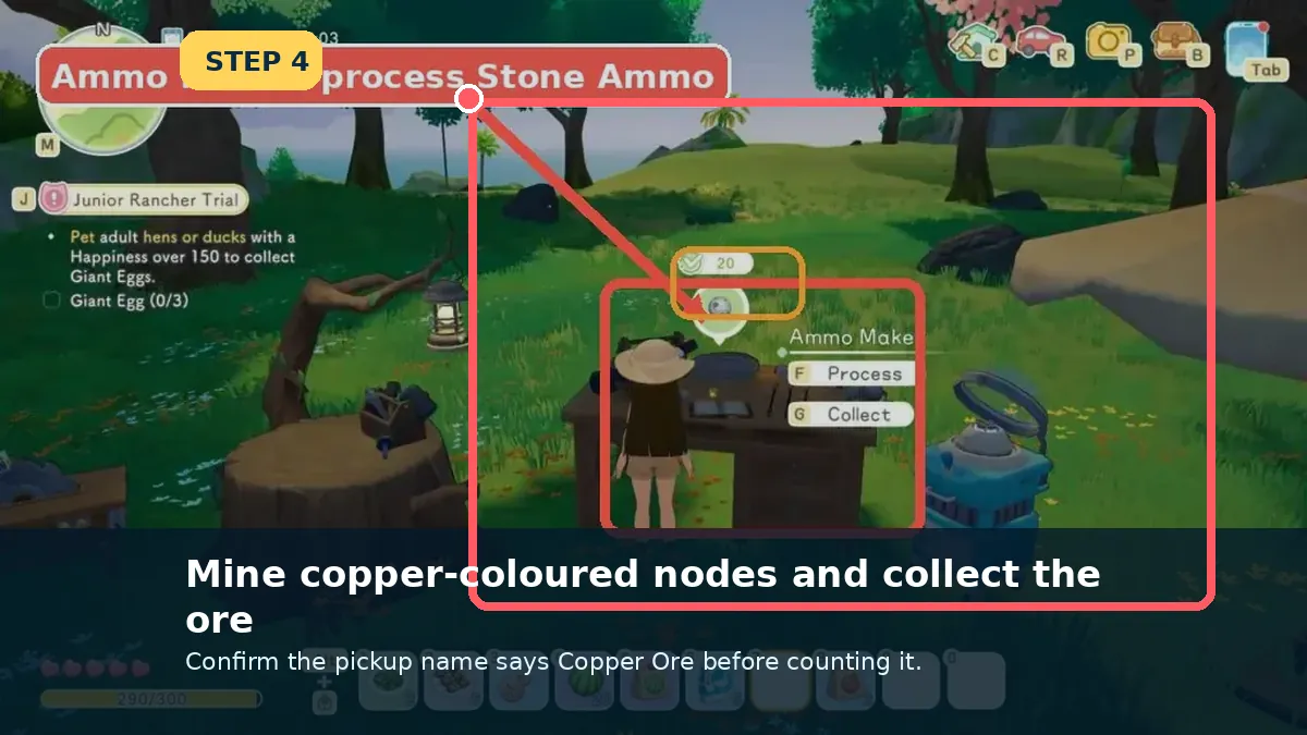 Mine only confirmed Copper Ore