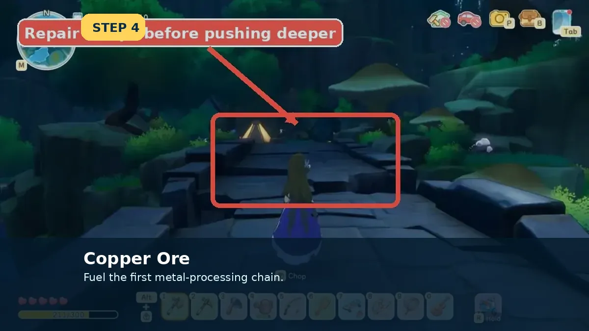 Keep Copper Ore and Charcoal