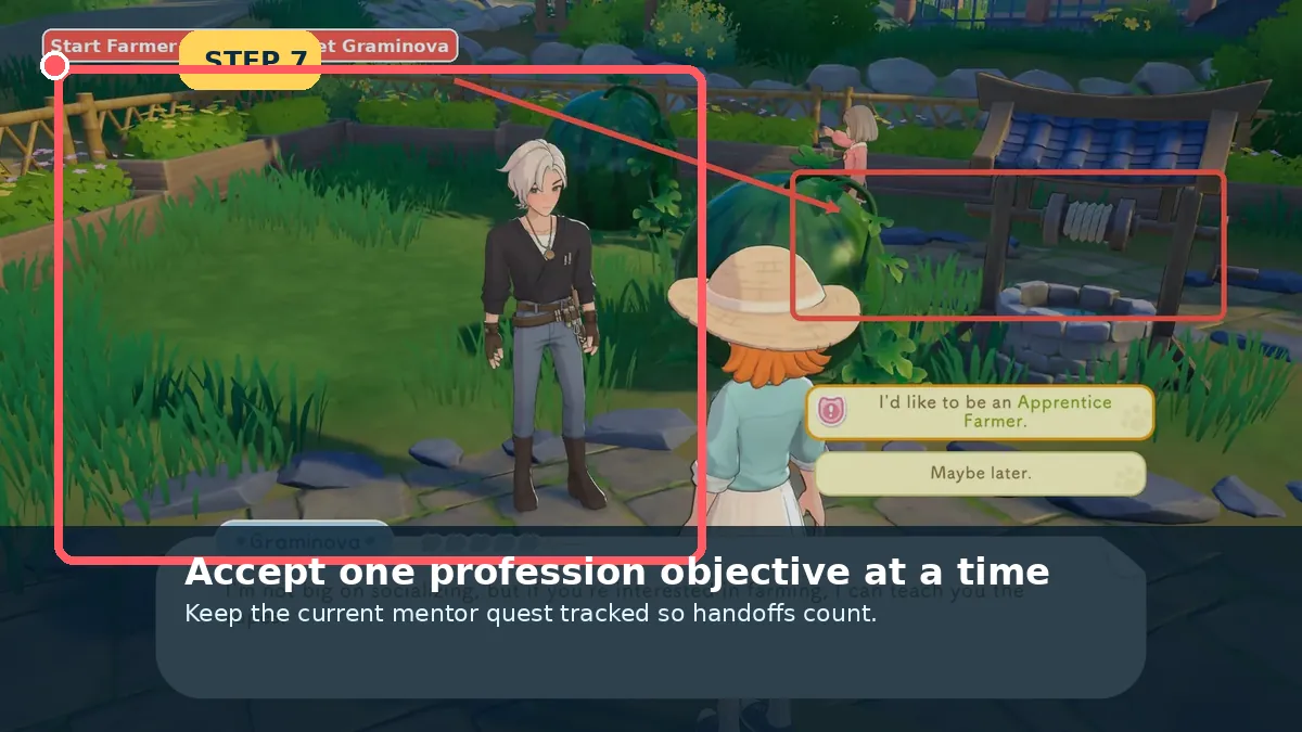 Track one mentor objective at a time