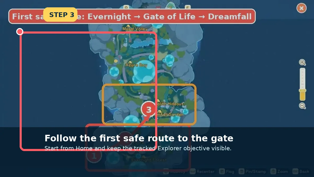 The club visit begins the Slingshot route that opens the forest entrance.