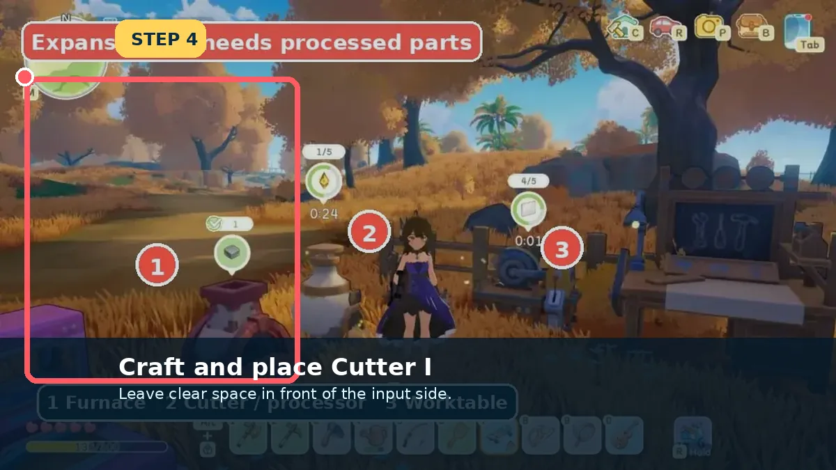 Craft and place Cutter I