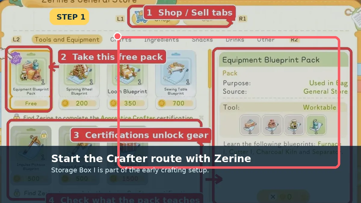 Start the Crafter route