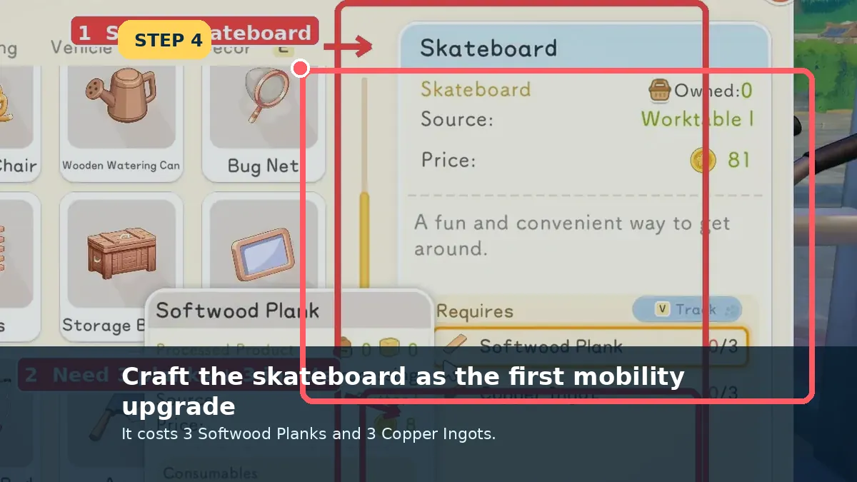 Craft the first skateboard