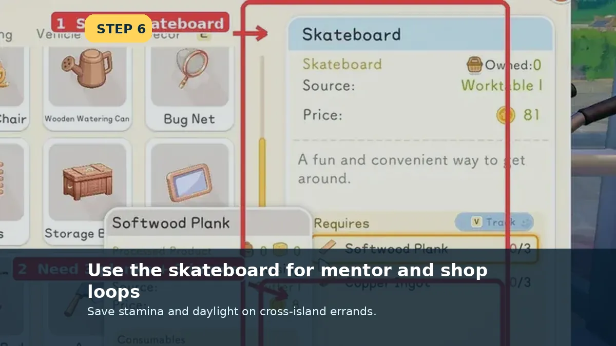 Use the board for mentor/shop loops